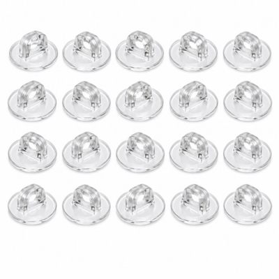 20 Clear Acrylic Button Shanks for Flatback Embellishments 20 clear acrylic button shanks for converting flatback embellishments into sewing buttons