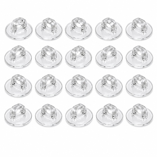 20 Clear Acrylic Button Shanks for Flatback Embellishments 20 clear acrylic button shanks for converting flatback embellishments into sewing buttons