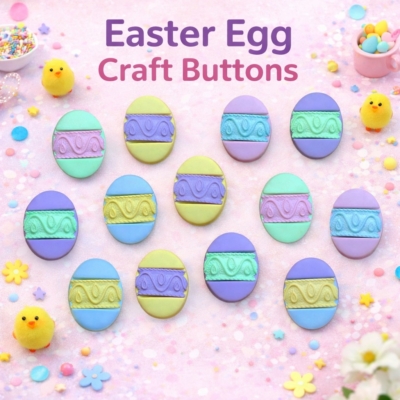 pastel Easter egg buttons for craft projects