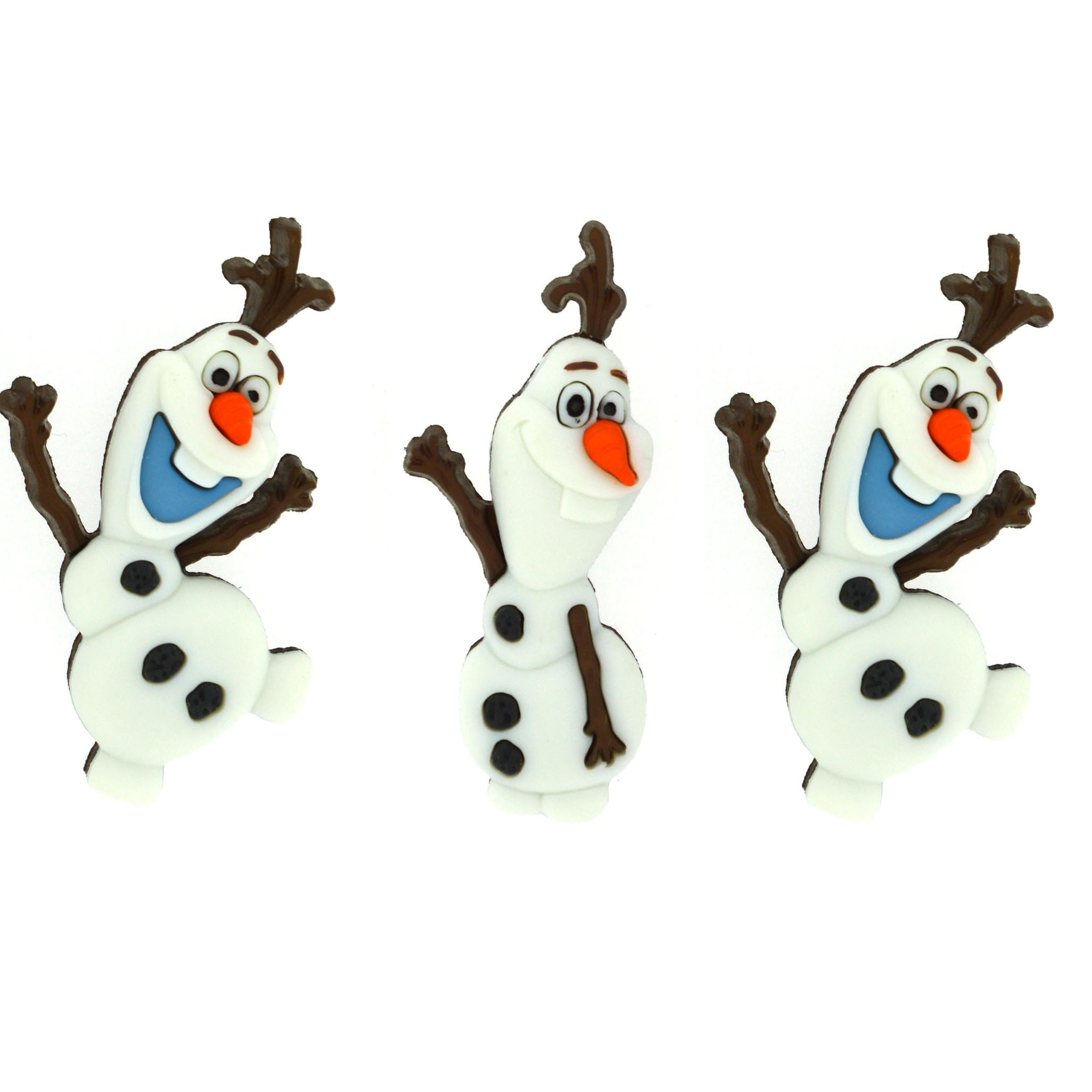 DISNEY FROZEN OLAF Snowman Winter Snow Christmas Dress It Up Craft Buttons 