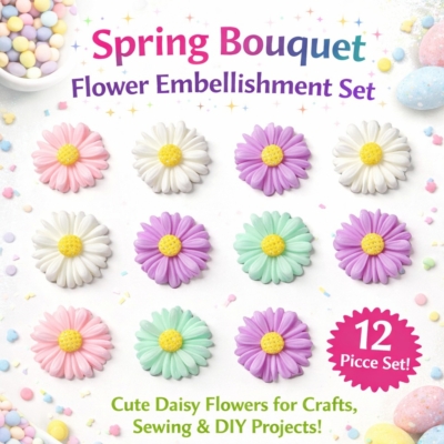 colorful daisy embellishments for DIY crafts