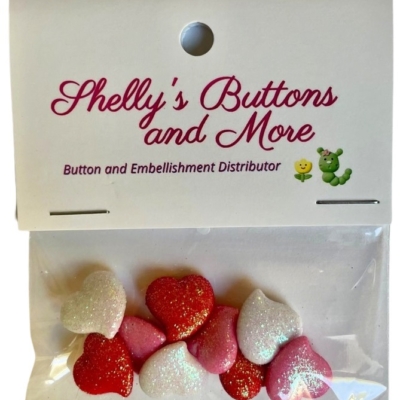 Heart Candy Charms – 6 per package – Shelly's Buttons And More