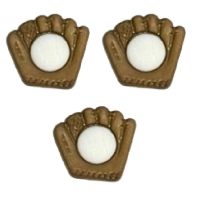 baseball glove with ball craft button