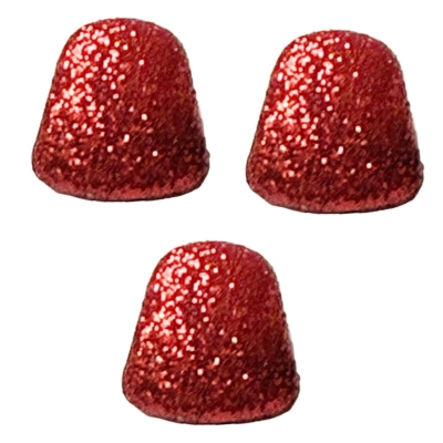 red glitter gumdrop Bulk pack of red glitter gumdrop craft buttons for holiday embellishing