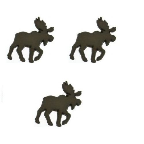 Moose Buttons by Dress It Up  Wild Animal Novelty Embellishments