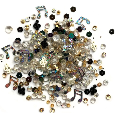  Buttons Galore Sparkletz Embellishments, Iridescent Diamonds,  Half Pearls, Sequins & Seed Beads for Crafts, Scrapbooks, Card Making &  Shaker Crafts-Winter- 50 Grams Total