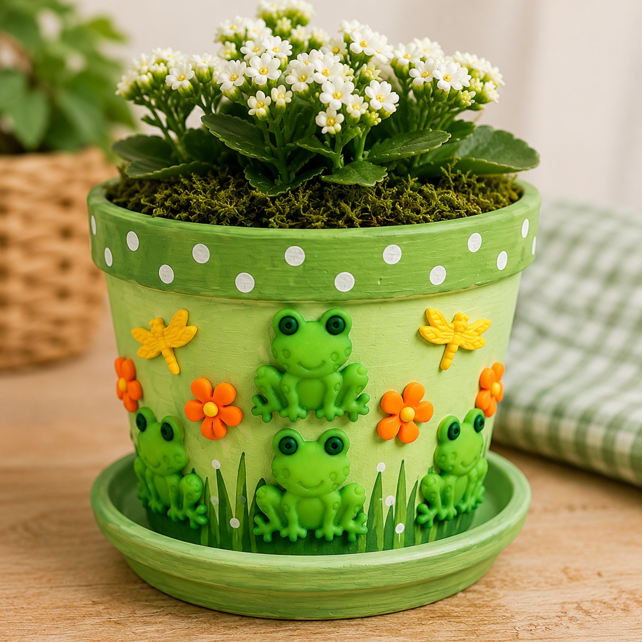 happy frogs craft ideas frog craft embellishment finished flower pot craft idea