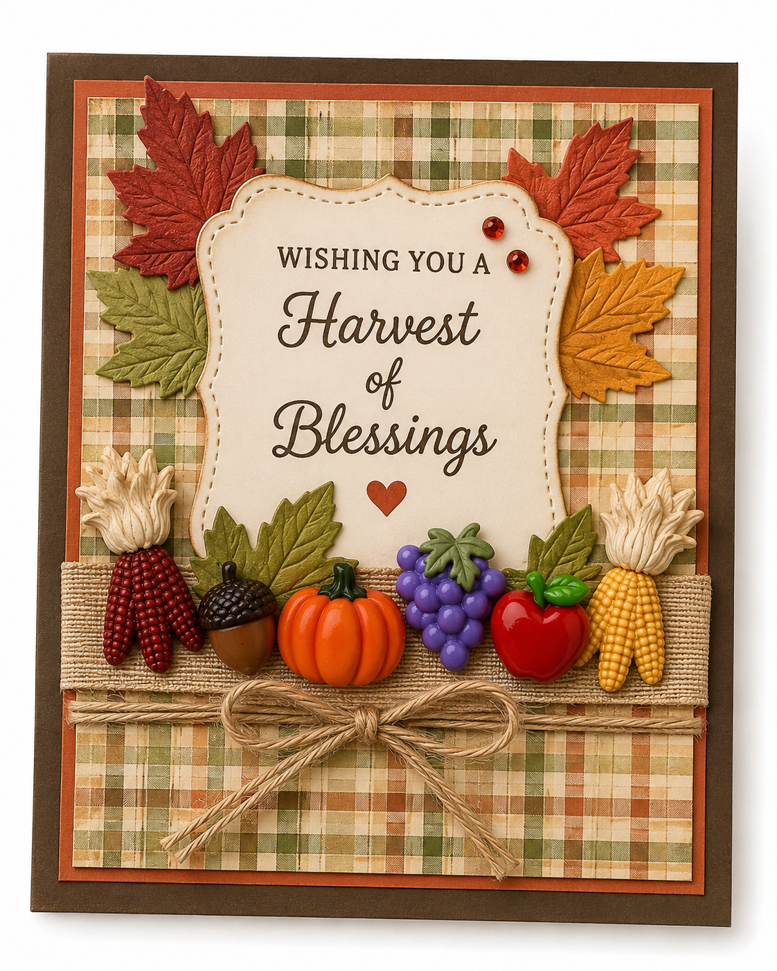 thanksgiving-feast-craft-buttons-harvest-greeting-card.png a fall greeting card idea using thanksgiving feast craft embellishments