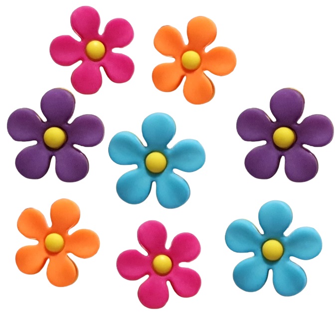 Summer Bloom Flower Buttons – 144 pieces – Shelly's Buttons And More Online  Store