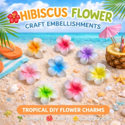 hibiscus-flower-craft-embellishments-tropical-beach-promo Hibiscus Flower Craft Embellishments 🌺