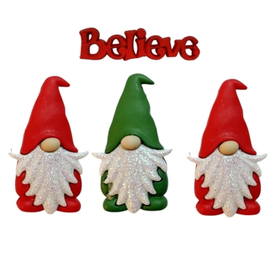 HO HO GNOME Holiday Button Set