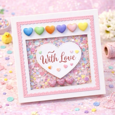 bright heart embellishments for DIY projects