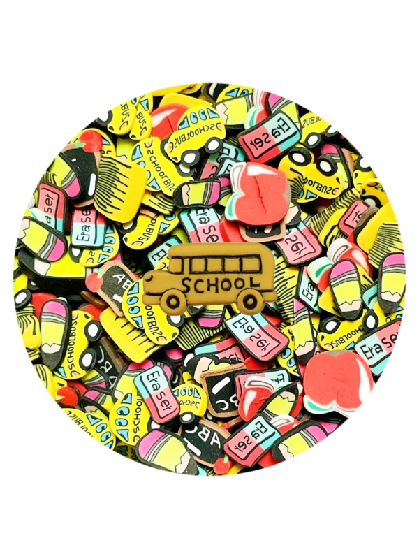 It's Elementary Sprinkles + School Bus Button