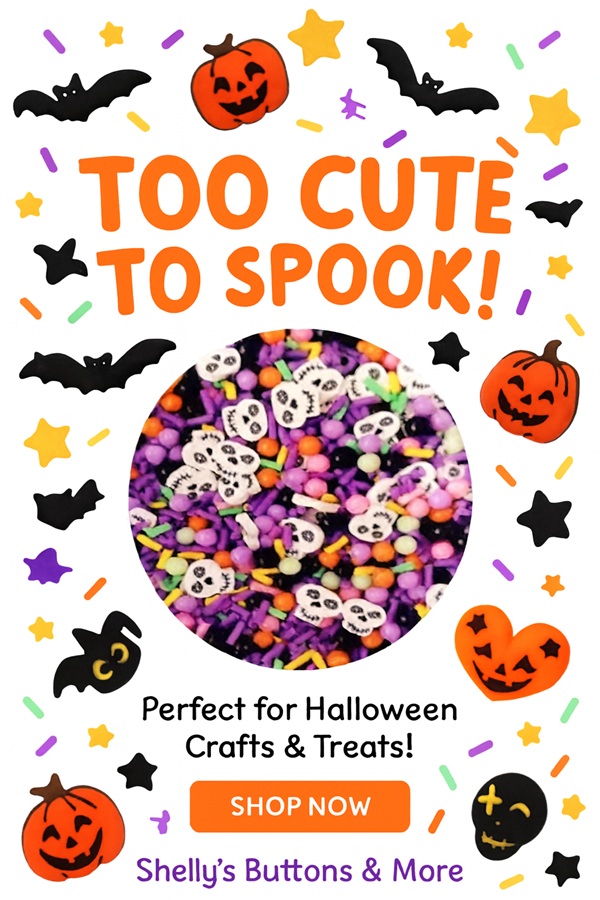 Too Cute for Halloween Crafts Too Cute To Spook Shaker Craft Sprinkles – Halloween Skull & Colorful Embellishments - Image 3