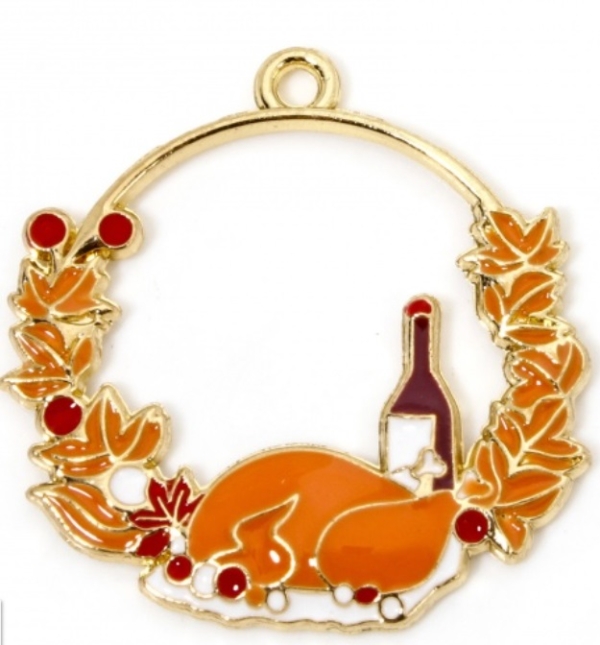 Thanksgiving Day Charms -  3 per pkg - Image 2