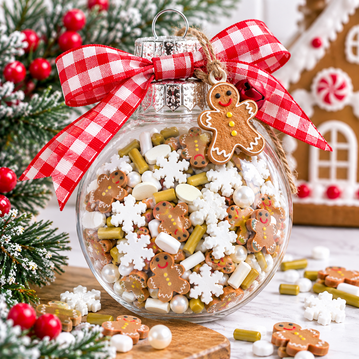 Gingerbread Express Shaker Sprinkles – Christmas Ornament Gingerbread Express Christmas Shaker Craft Sprinkles - Image 3