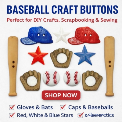 red white blue baseball embellishments for crafts