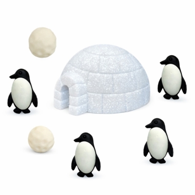 penguin day penguin play date button set