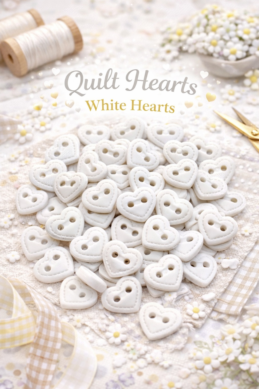 cotton white quilted heart buttons white quilted heart sewing buttons