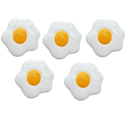 Fried Egg Embellishments - 5 per package