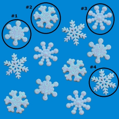 Glitter Snowflake Buttons Bulk