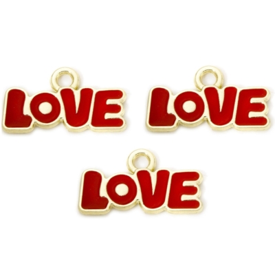 LOVE Word Charm – romantic embellishment for jewelry, scrapbooking, and crafts