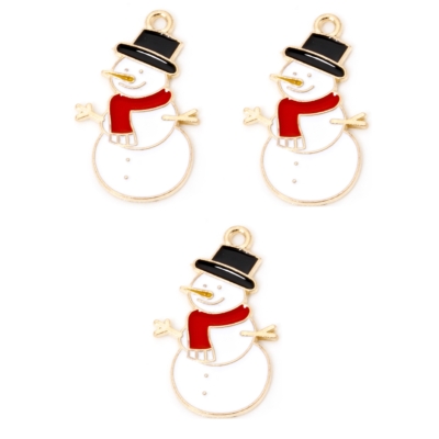 Snowman Charms – festive winter snowman charms for Christmas crafts and jewelry