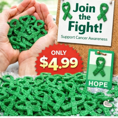 green awareness ribbon buttons bulk 50 pieces