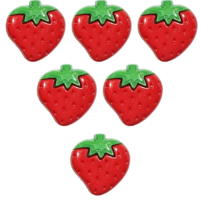 bulk strawberry craft buttons red fruit embellishments for diy crafts sewing scrapbooking 144 pack
