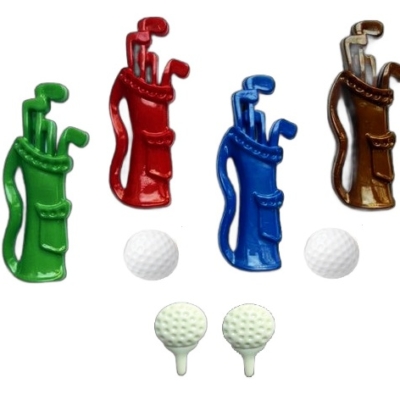 tee time golf craft buttons golf bag and ball embellishment set for diy crafts sports themed crafting supplies